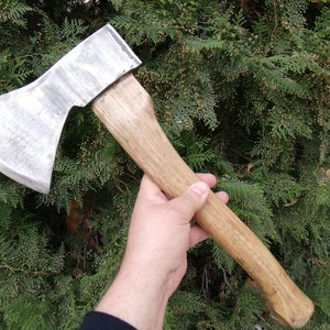 Vtg Old Very Rare German "OCHSENKOPF" 2,97 lbs / 1,350 kg Hand Forged Wrought Tomahawk Splitting Felling Axe Hatchet Woodsman Hand Tool