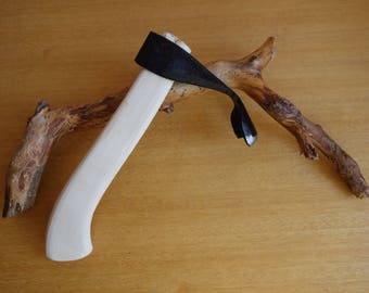 Adze de aço forjado feito à mão: ferramenta para entalhe em madeira, lâmina de 1,6"