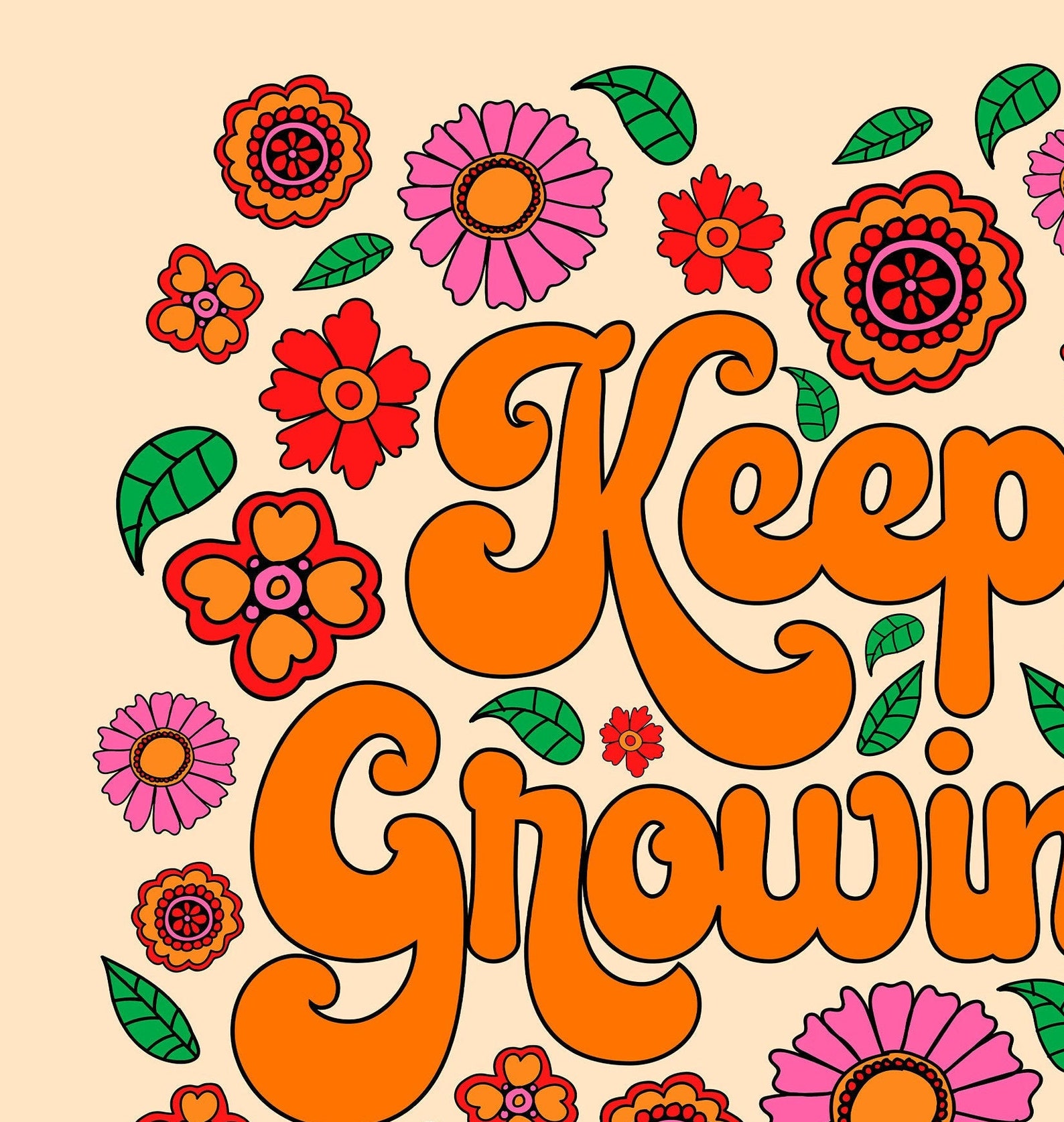 funky-wall-art-printable-wall-art-retro-flower-print-keep-etsy