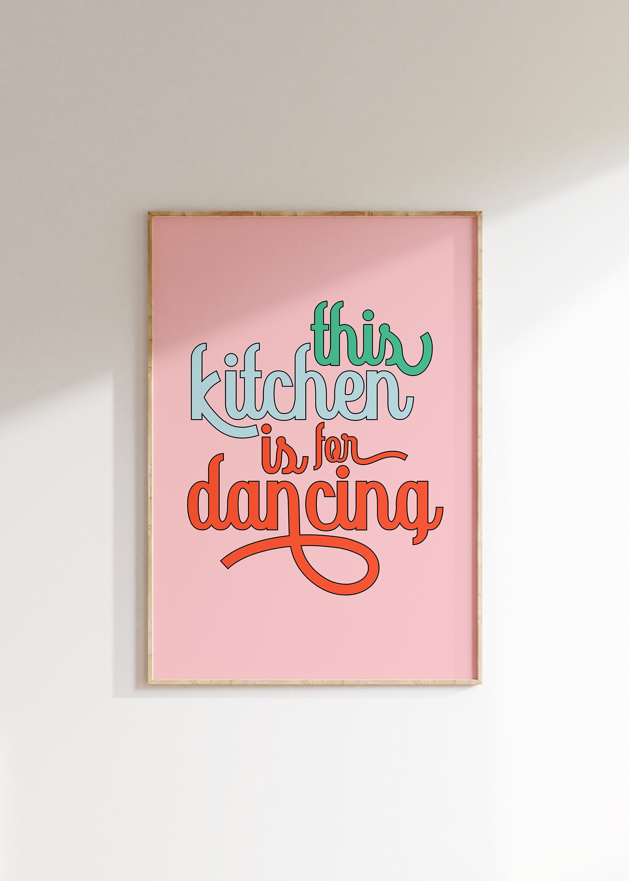 Kitchen Wall Art This Kitchen is for Dancing Girly Wall Art Etsy