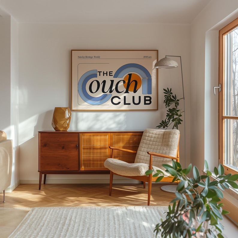 The Couch Club Wall Art, Digital Download