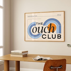 The Couch Club Wall Art, Digital Download