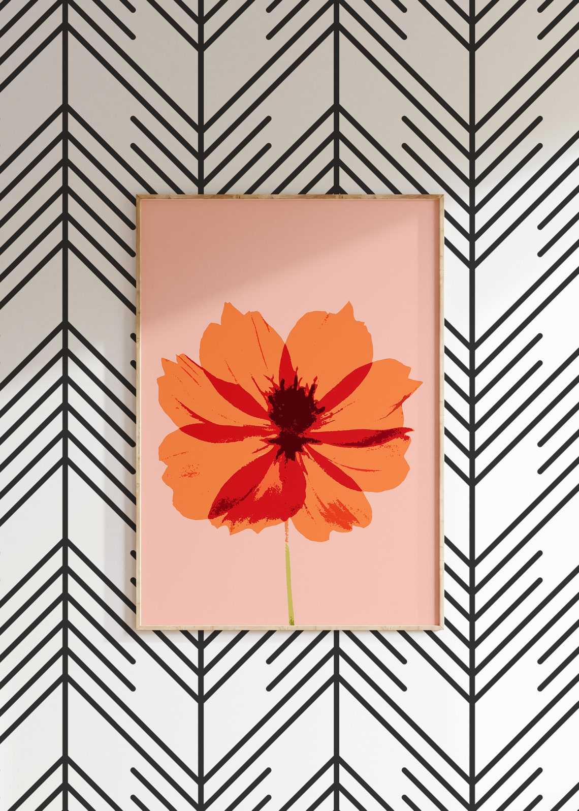 Midcentury Modern Wall Art Xray Flower Print Xray 70s Etsy