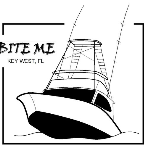 Boat Custom Vector Line Art shops Any Boat Hatteras Sport Fishing Captain For Printing Shirts Embroidered Silkscreen Hat Cards JPG PDF DXF Drawing