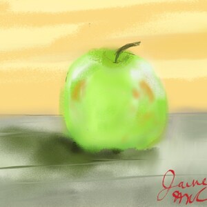 Green Apple Digital Art