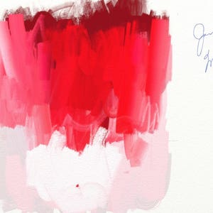 Rot weiße Blütenblätter, digitale impressionistischen Kunst, digitale Kunst, Kunst