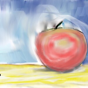 Apple painting, Digital Art, Digital Oil painting, digital impressionist