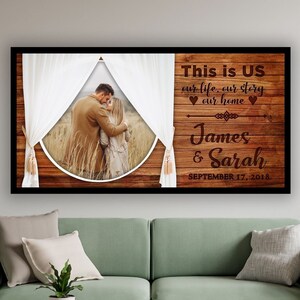 Wedding Couple Picture Anniversary Canvas Wall Decor