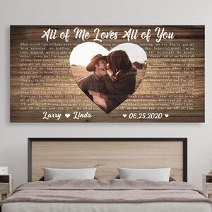 Song Lyrics auf Leinwand, First Anniversary, First Dance Sing, Custom Canvas Wall Decor