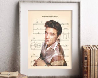 Elvis Presley Sheet Music Art Print