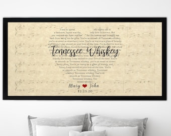 Song Lyric Canvas Heart, Personalized Gift, Anniversary Gift, Canvas