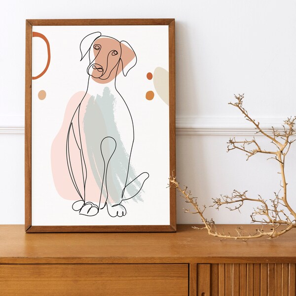 Abstract Dog Art Etsy