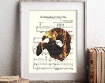 Phantom of the Opera Halloween Sheet Music Art Print