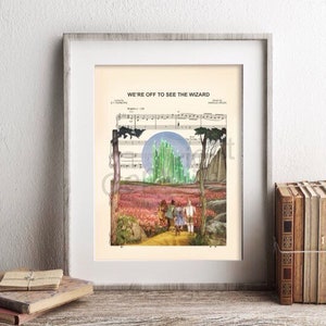 Wizard of Oz Emerald City Off To See The Wizard Sheet Music Art Print