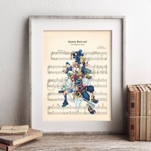 Kingdom Hearts Dearly Beloved Sheet Music Art Print