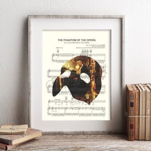 Phantom of the Opera Halloween Sheet Music Art Print