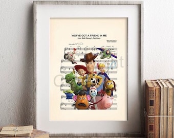 Toy Story 4 You've Got A Friend In Me Sheet Music Art Print