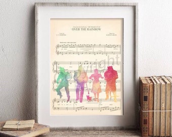Wizard of Oz Watercolor Sheet Music Art Print