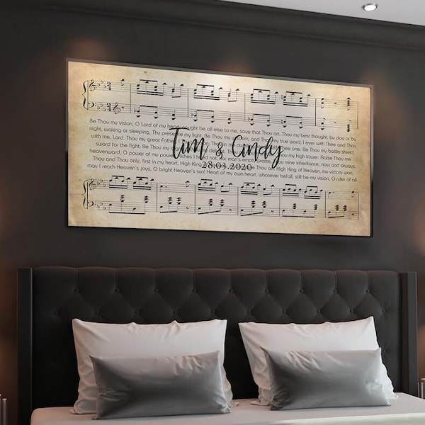 Custom Song Lyric Art Canvas Etsy