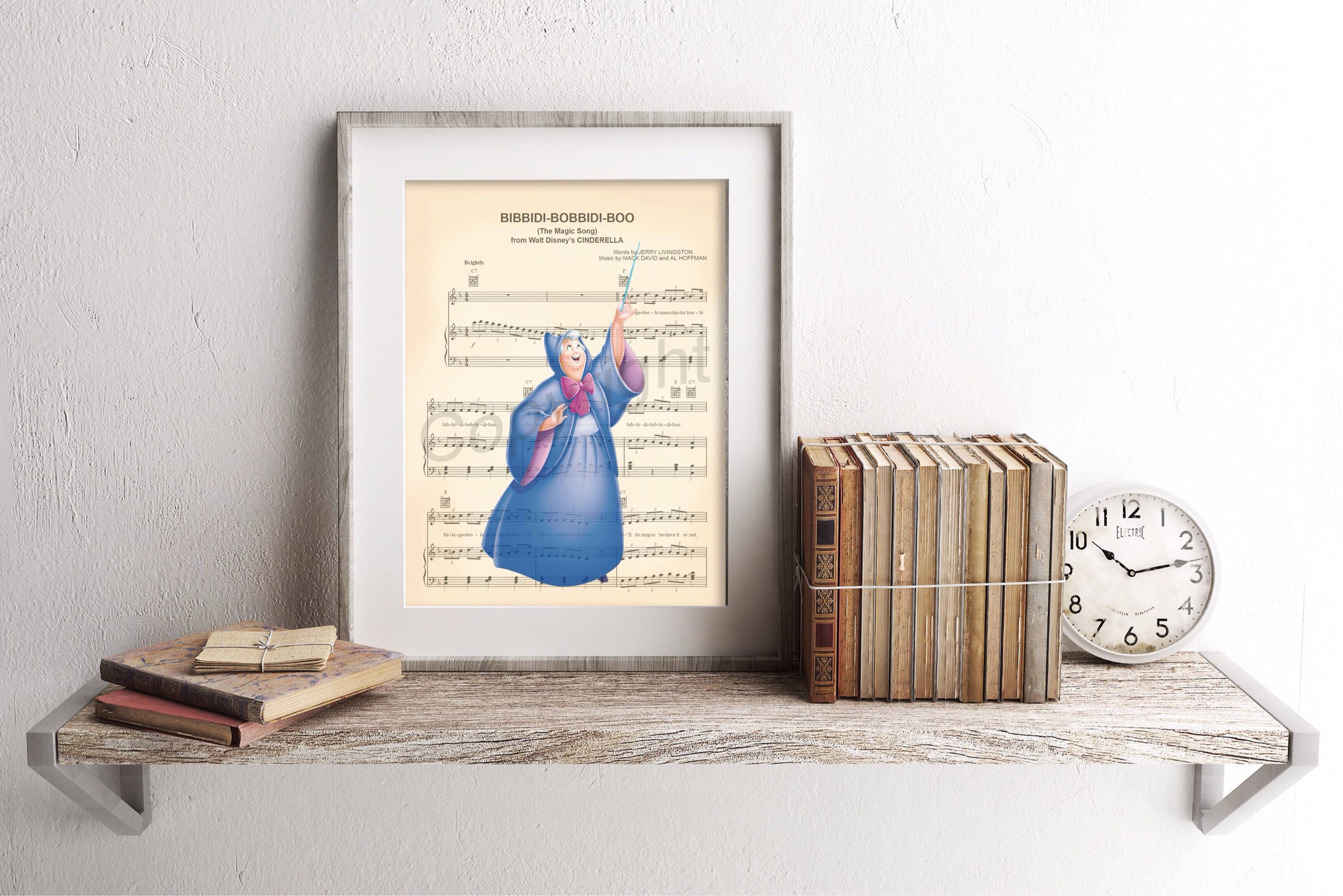 Cinderella Fairy Godmother Bibbidi-Bobbidi-Boo Sheet Music Art Print