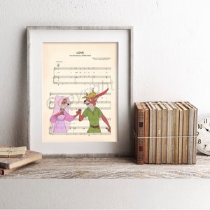 Robin Hood and Maid Marian Sheet Music Art Print