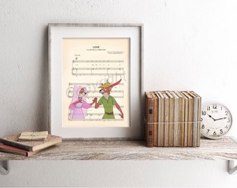 Robin Hood and Maid Marian Sheet Music Art Print