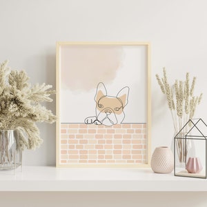French Bulldog Boho Art Print