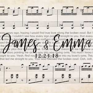 Personalized Wedding Canvas Personalized Wedding Canvas Wedding Music Song Lyric Canvas Art Choose Any Song image 4