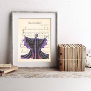 Sleeping Beauty Maleficent Sheet Music Art Print