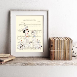 One Hundred and One Dalmatians Sheet Music Art Print