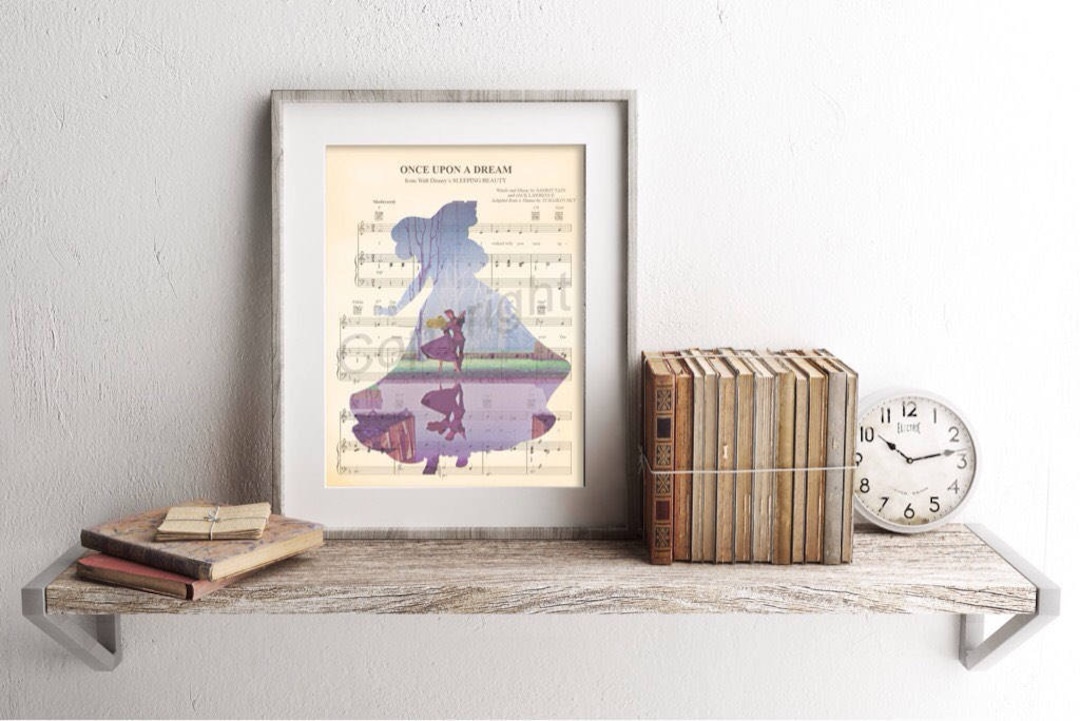 Sleeping Beauty Aurora Silhouette Once Upon A Dream Sheet - Etsy