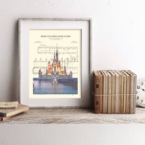 Disney World Cinderella Castle Sheet Music Art Print