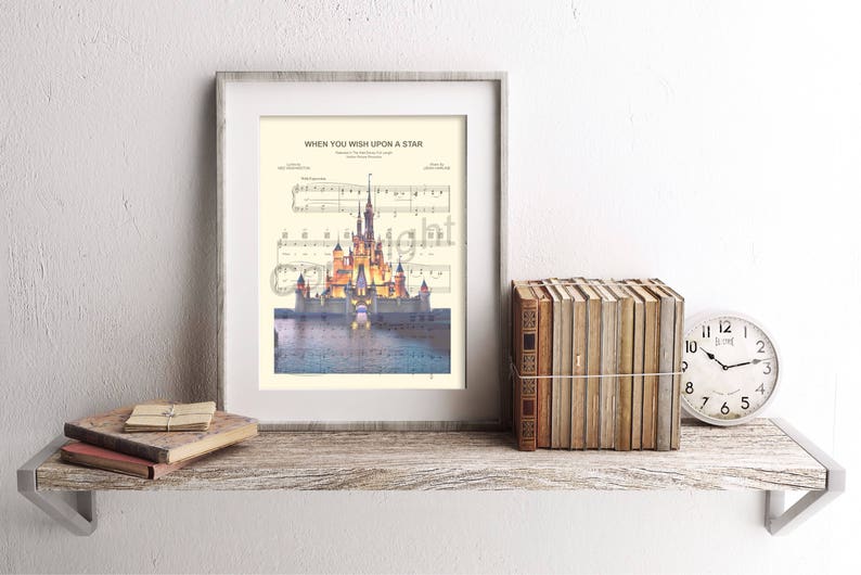 Disney World Cinderella Castle Sheet Music Art Print image 1