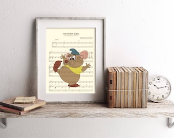 Cinderella Gus The Work Song Sheet Music Art Print