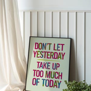 Positive Retro Wandkunst, minimalistisches trendiges modernes Dekor, ästhetische inspirierende Digitaldruck