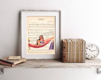 Lilo and Nani Lilo and Stitch Sheet Music Art Print