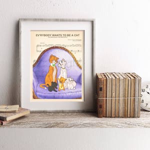 Aristocats Sheet Music Art Print