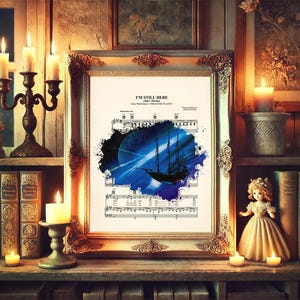 Treasure Planet Jim on Ship I’m Still Here Sheet Music Art Print