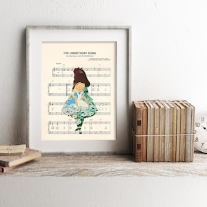 Partition d'Alice au pays des merveilles Silhouette Impression artistique