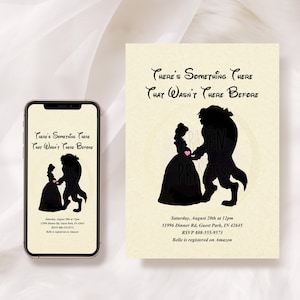 Beauty and the Beast Belle & Beast Baby Shower Customizable Invitation [Digital File]