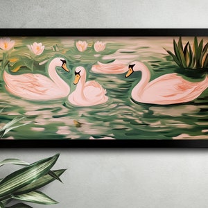 Contemporary Ink and Watercolor Painting of New England Great Egrets Birds, Coastal Bird Artwork, Modern Nature Print, Elegant Wildlife Wall