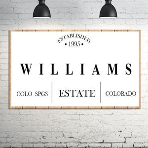 Custom Family Name Sign - Farmhouse Wall Decor - Home Sweet Home Sign - Home Wall Decor - Personalized Sign - House Warming Gift