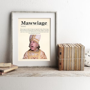 Die Prinzessin Braut Mawwiage Definition Kunstdruck, Prinzessin Braut Ehe Druck, der beeindruckende Geistliche, Prinzessin Braut Zitat, Ehe
