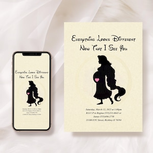 Tangled Rapunzel Baby Shower Customizable Invitation [Digital File]