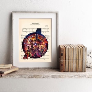 Avengers Infinity War Sheet Music Art Print