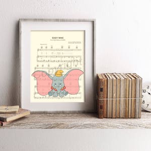 Baby Dumbo Baby of Mine Sheet Music Art Print