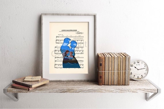 Frozen Anna And Hans Love Is An Open Door Sheet Music Art Etsy