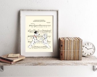 One Hundred and One Dalmatians Pongo and Perdita Sheet Music Art Print