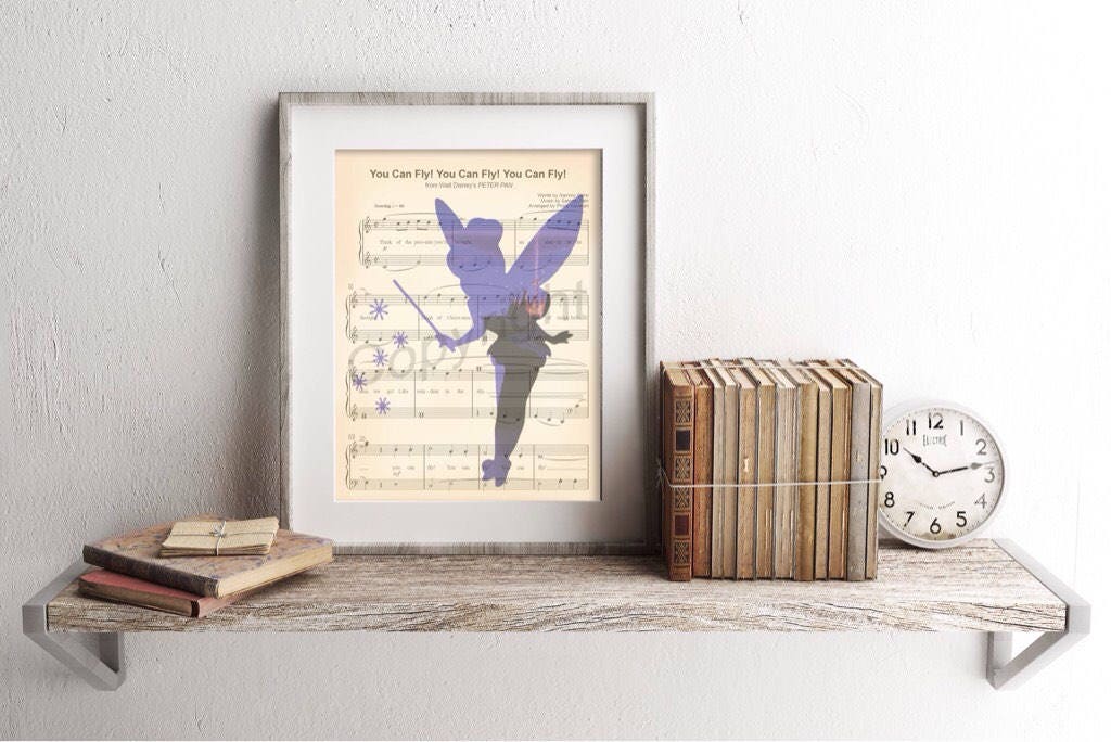 Tinkerbell Silhouette Peter Pan Sheet Music Art Print Etsy Canada tinkerbell-silhouette-peter-pan-sheet-music-art-print-etsy-canada