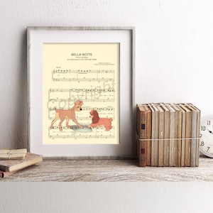 Lady and the Tramp Cement Sheet Music Art Print